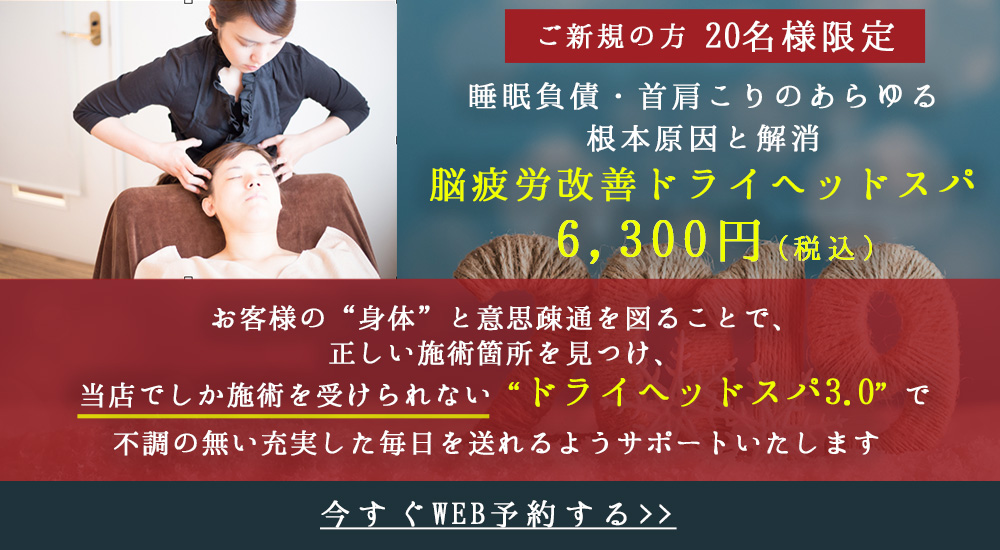 すっきりドライヘッドスパ&顔筋マッサージ トライアルはこちら